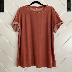 Velvet Oversized T-Shirt